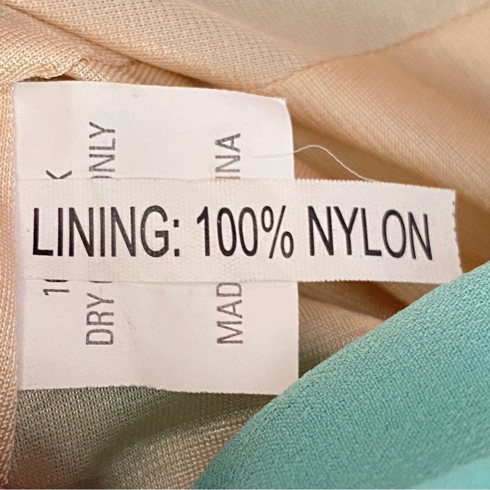 Vintage Mandalay green teal silver sequin beaded sleeveless v-neck silk dress - Picture 11 of 13